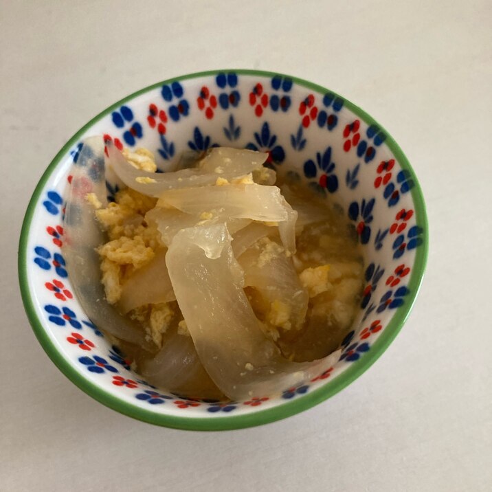 小鉢レシピ☆新玉ねぎの卵とじ